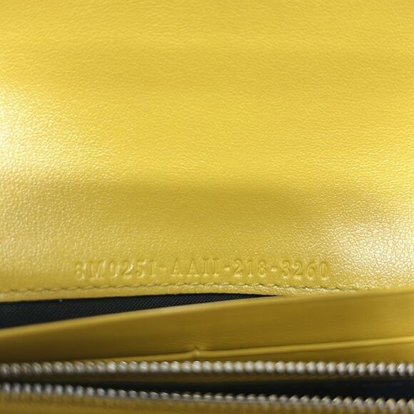 Authentic Fendi Leather Yellow & Brown FF Continental Long Wallet. - Picture 9 of 17